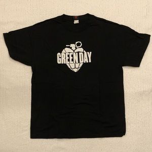 Cinder Block | Tops | Green Day Hand Grenade Heart Graphic Tshirt ...